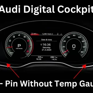 Audi Dash with no tem gauge