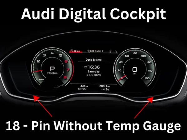Audi Dash with no tem gauge