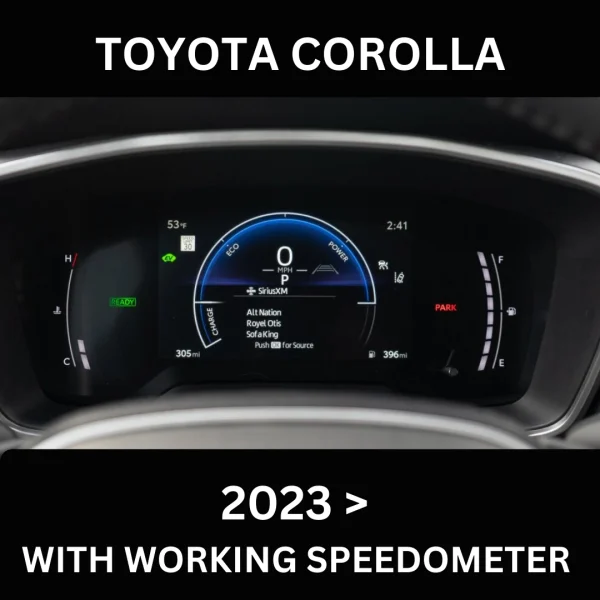 Toyota Corolla Digital Speedometer 2023
