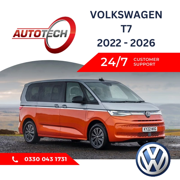 Orange and White Volkswagen T7 Mileage Blocker