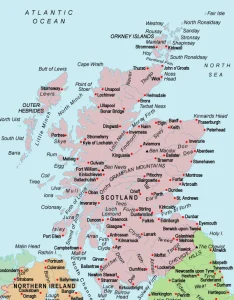 Map of scotland for mileage blocker fitting