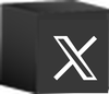 X (Twitter) 3d Logo qube for link to social media platform