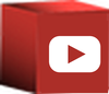 YouTube 3d Logo qube for link to social media platform